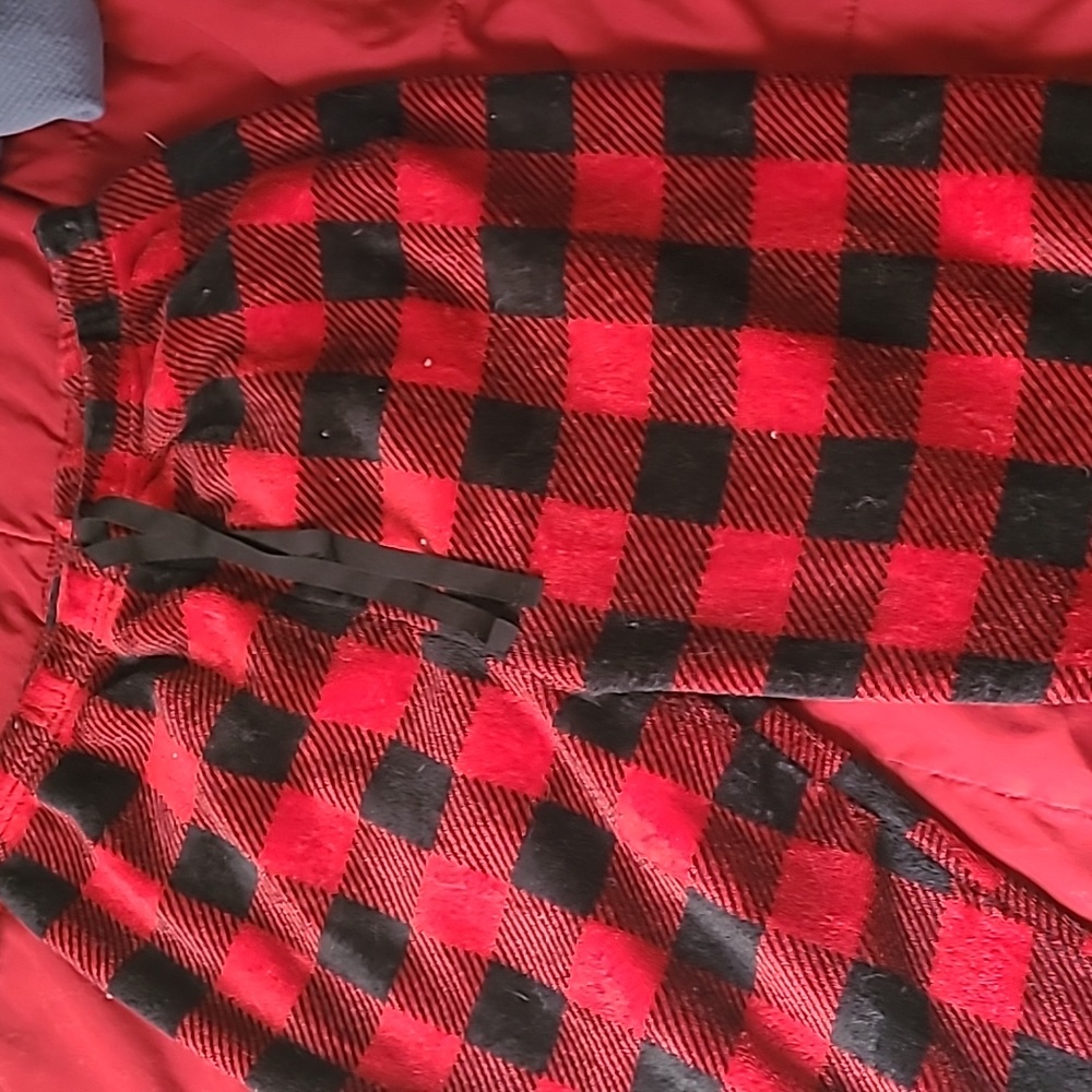 Red and Black Plaid PJ Pants